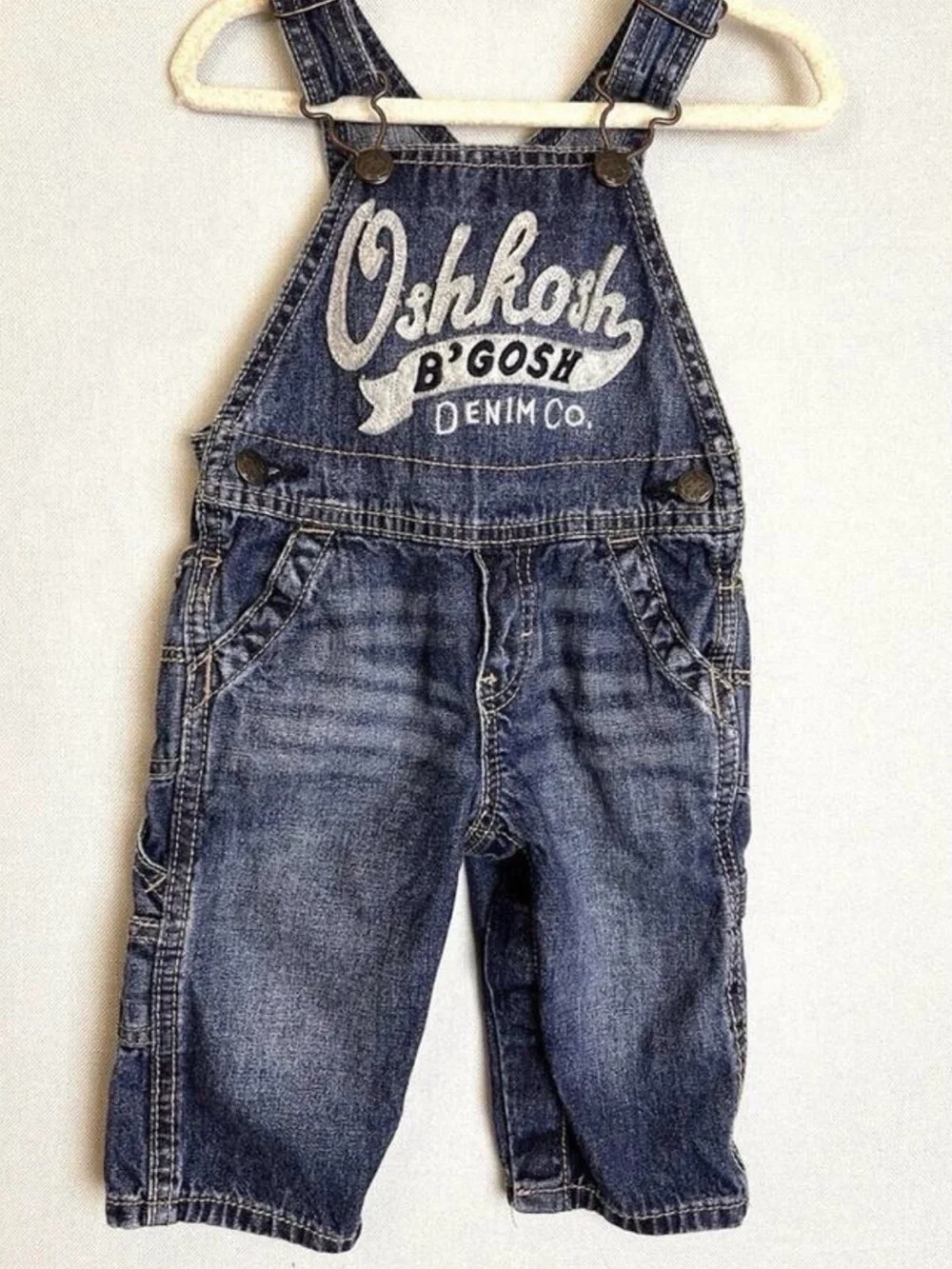 OshKosh B'gosh Vintage-Style Dark Blue Denim Overalls